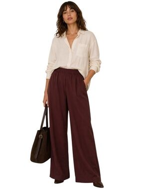 ARITZIA WILFRED SILKY WIDE LEG PANTS 4